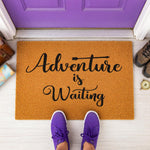 doormat, doormats, funny doormat, funny doormats, welcome mat, door mat, Adventure is Waiting, Outdoor Adventure, Housewarming Gift, New Home Gift, Moving Gift, Camper Gift, Hiking Gift