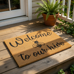 doormat, doormats, funny doormat, funny doormats, welcome mat, door mat, Housewarming gift, bee lover gift, new home gift, closing gift, garden lover gift, house closing gift, Nature Lover Gift
