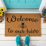doormat, doormats, funny doormat, funny doormats, welcome mat, door mat, Housewarming gift, bee lover gift, new home gift, closing gift, garden lover gift, house closing gift, Nature Lover Gift