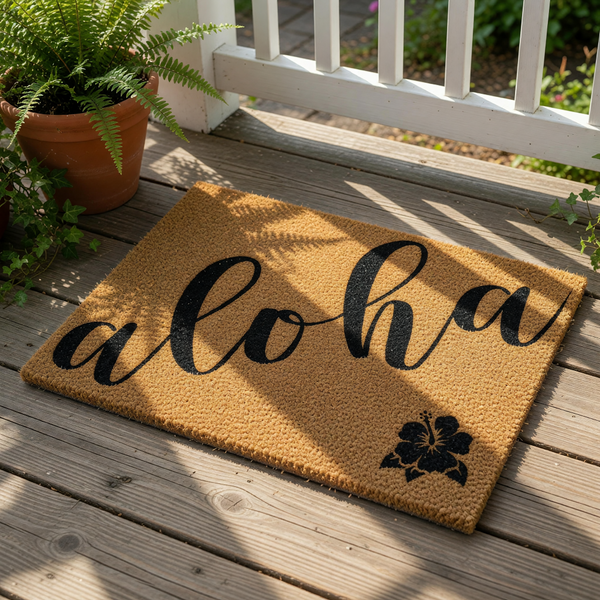 doormat, doormats, funny doormat, funny doormats, welcome mat, door mat, aloha doormat, housewarming gift, front door mat, summer doormat, coir doormat, welcome doormat, New Home Gift