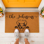 doormat, doormats, funny doormat, funny doormats, welcome mat, door mat, personalized doormat, housewarming gift, dog lover gift, corgi doormat, custom doormat, custom welcome mat, custom dog gift