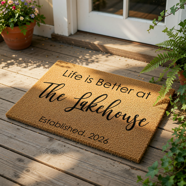 doormat, doormats, funny doormat, funny doormats, welcome mat, door mat, Housewarming Gift, Lake House Doormat, Custom Doormat, personalized doormat, lake house mat, front door mat, welcome doormat