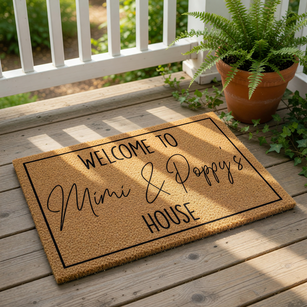 doormat, doormats, funny doormat, funny doormats, welcome mat, door mat, Grandparents Gift, Housewarming Gift, grandparent gift, gift for grandma, family doormat, grandparents doormat, grandma gift