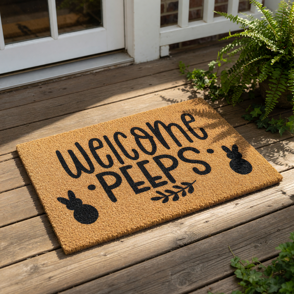 doormat, doormats, funny doormat, funny doormats, welcome mat, door mat, Easter Doormat, Spring Doormat, Easter Door Mat, Easter welcome mat, bunny doormat, easter bunny doormat, happy easter doormat