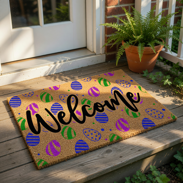 doormat, doormats, funny doormat, funny doormats, welcome mat, door mat, easter doormat, spring doormat, Easter welcome mat, Easter Door Mat, Easter porch decor, coir doormat, front door mat