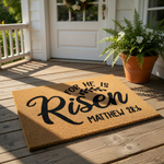 doormat, doormats, funny doormat, funny doormats, welcome mat, door mat, easter doormat, christian doormat, Religious Doormat, religious gift, Easter Door Mat, he is risen doormat, christian gift