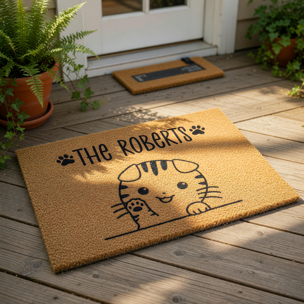 doormat, doormats, funny doormat, funny doormats, welcome mat, door mat, housewarming gift, custom doormat, cat lover gift, cat mom gift, new home gift, Personalized Doormat, personalized mat