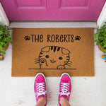 doormat, doormats, funny doormat, funny doormats, welcome mat, door mat, housewarming gift, custom doormat, cat lover gift, cat mom gift, new home gift, Personalized Doormat, personalized mat