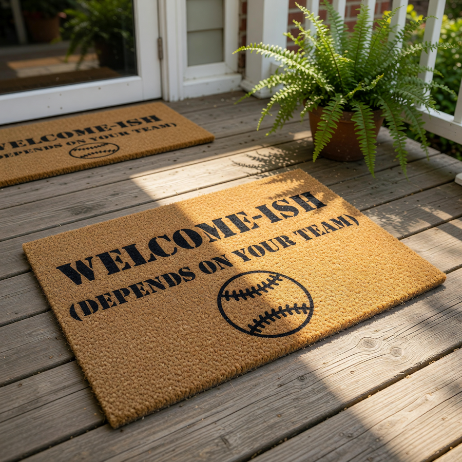 doormat, doormats, funny doormat, funny doormats, welcome mat, door mat, baseball doormat, housewarming gift, sports doormat, front door mat, funny door mat, funny welcome mat, Baseball Gift