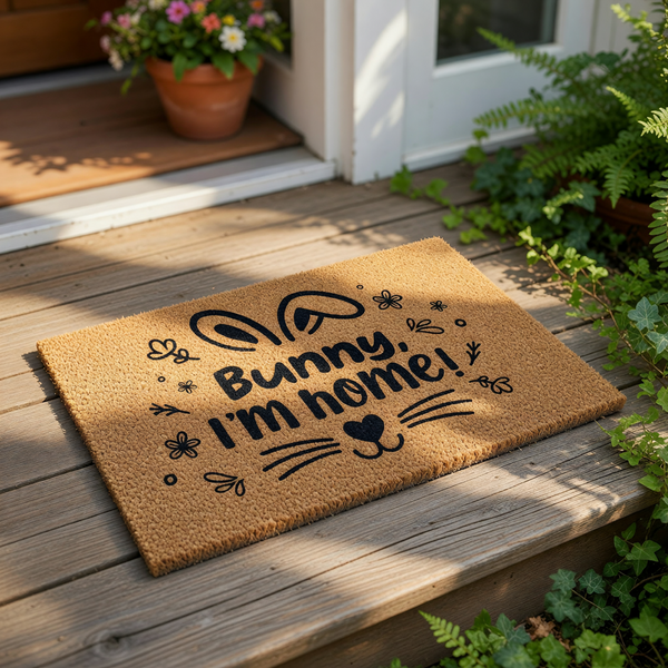 doormat, doormats, funny doormat, funny doormats, welcome mat, door mat, easter doormat, easter bunny doormat, Spring Doormat, Bunny Doormat, EASTER WELCOME MAT, coir doormat, Spring Decor