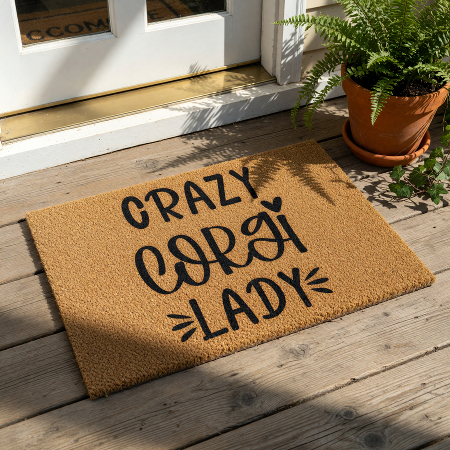 doormat, doormats, funny doormat, funny doormats, welcome mat, door mat, housewarming gift, dog lover gift, corgi gifts, corgi gift, dog doormat, corgi mom, dog welcome mat