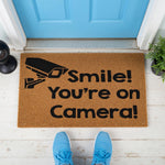 doormat, doormats, funny doormat, funny doormats, welcome mat, door mat, Housewarming Gift, camera doormat, Funny Welcome Mat, front door mat, funny door mat, security doormat, New Home Gift