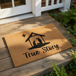 doormat, doormats, funny doormat, funny doormats, welcome mat, door mat, Christmas Doormat, holiday doormat, Christmas gift, nativity doormat, Festive Doormat, religious doormat, Family Holiday Gift