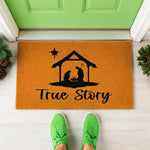 doormat, doormats, funny doormat, funny doormats, welcome mat, door mat, Christmas Doormat, holiday doormat, Christmas gift, nativity doormat, Festive Doormat, religious doormat, Family Holiday Gift