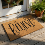 doormat, doormats, funny doormat, funny doormats, welcome mat, door mat, housewarming gift, christmas doormat, believe doormat, christmas gift, new home gift, holiday doormat, holiday gift