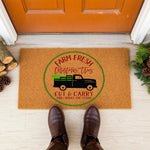 doormat, doormats, funny doormat, funny doormats, welcome mat, door mat, christmas doormat, christmas gift, winter doormat, holiday gift, farm truck doormat, holiday entryway mat, holiday door mat