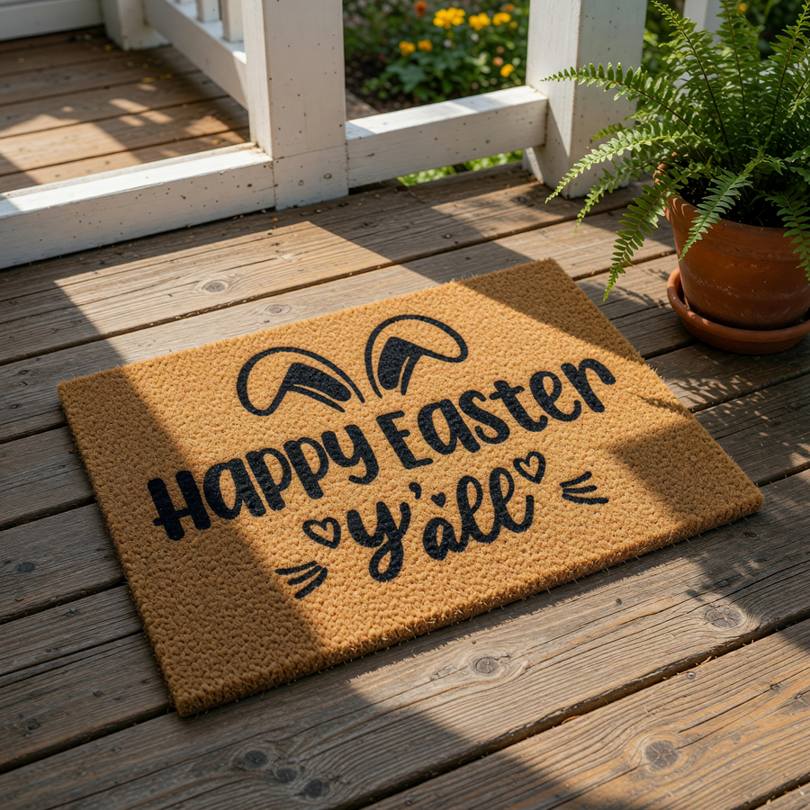 doormat, doormats, funny doormat, funny doormats, welcome mat, door mat, Easter Doormat, Easter Door Mat, Easter welcome mat, bunny doormat, easter bunny doormat, happy easter doormat, spring welcome mat