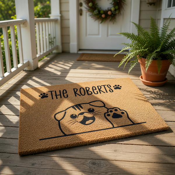 doormat, doormats, funny doormat, funny doormats, welcome mat, door mat, housewarming gift, custom doormat, cat lover gift, cat mom gift, new home gift, Personalized Doormat, Custom Cat Doormat