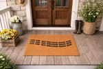 Funny doormat with text reading you are not welcome right now, this natural coir fiber welcome mat is a humorous front porch decor piece for your home entrance, featuring a durable outdoor rug design for a sarcastic and bold