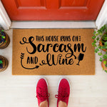 doormat, doormats, funny doormat, funny doormats, welcome mat, door mat, housewarming gift, wine lover gift, funny welcome mat, wine doormat, new home gift, coir doormat, funny wine doormat