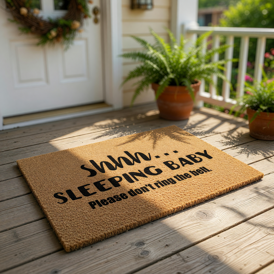 doormat, doormats, funny doormat, funny doormats, welcome mat, door mat, baby shower gift, Housewarming Gift, New Parent Gift, new mom gift, front door mat, coir doormat, Newborn Gift