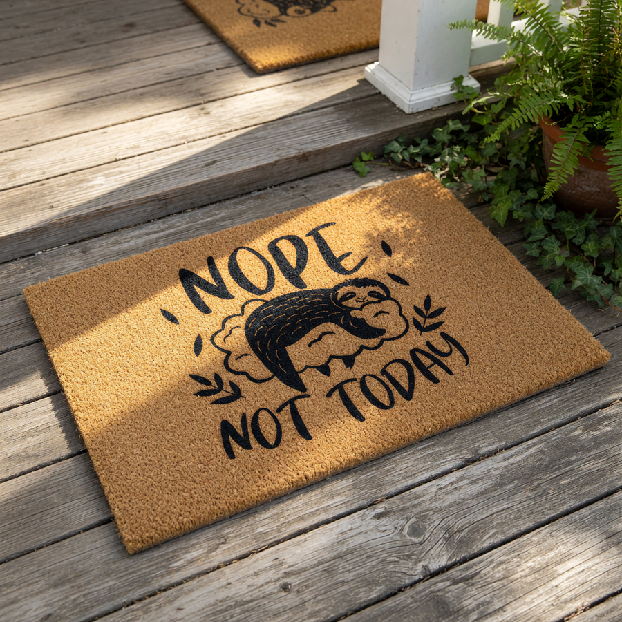 doormat, doormats, funny doormat, funny doormats, welcome mat, door mat, housewarming gift, sloth doormat, animal doormat, cute doormat, sloth gift, funny welcome mat, coir doormat