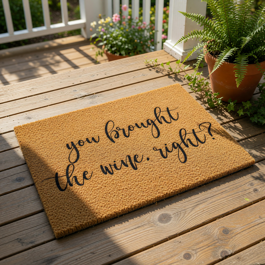 doormat, doormats, funny doormat, funny doormats, welcome mat, door mat, housewarming gift, wine lover gift, funny welcome mat, wine doormat, front door mat, new home gift, coir doormat