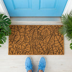 Elephant Ear Leaf Doormat Tropical Pattern Entry Mat 1880
