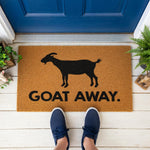 a door mat with a goat on it