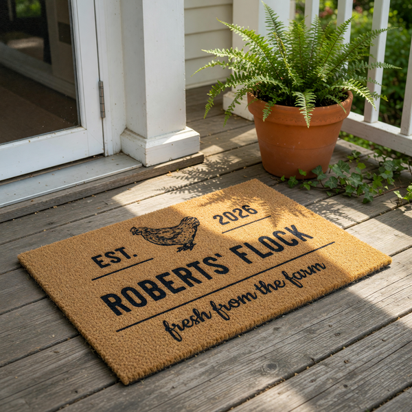 doormat, doormats, funny doormat, funny doormats, welcome mat, door mat, housewarming gift, personalized doormat, Chicken Lover Gift, new home gift, custom doormat, custom welcome mat, personalized gift