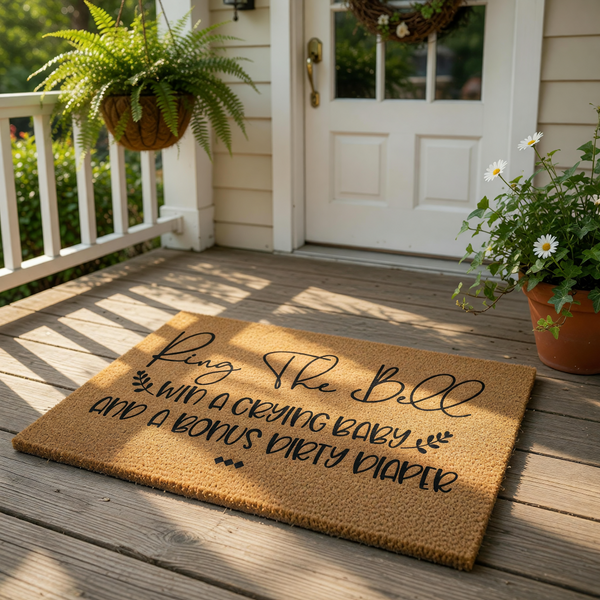 doormat, doormats, funny doormat, funny doormats, welcome mat, door mat, housewarming gift, baby shower gift, new parent gift, coir doormat, funny door mat, Funny Welcome Mat, new mom gift