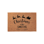 Christmas Reindeer Personalized Last Name Doormat