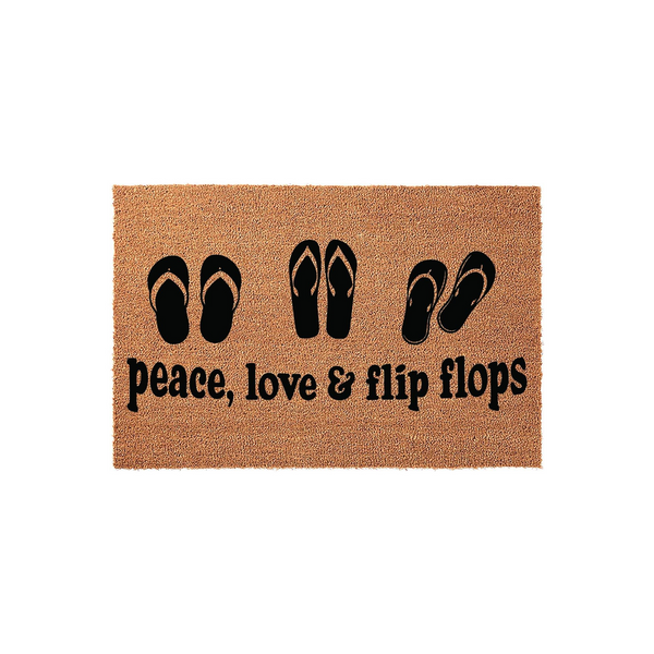 Peace, Love & Flip Flops Doormat