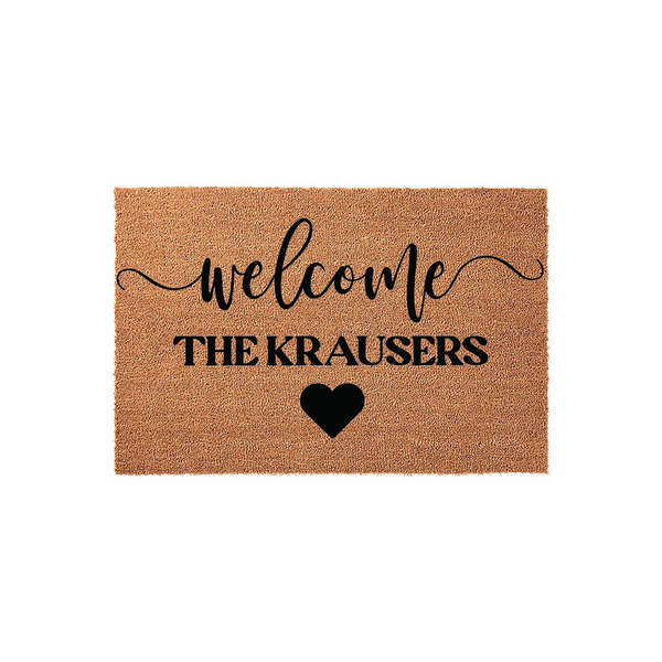 Welcome Personalized Family Name Doormat