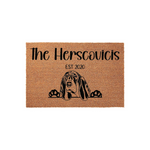 Basset Hound Personalized Family Name Doormat