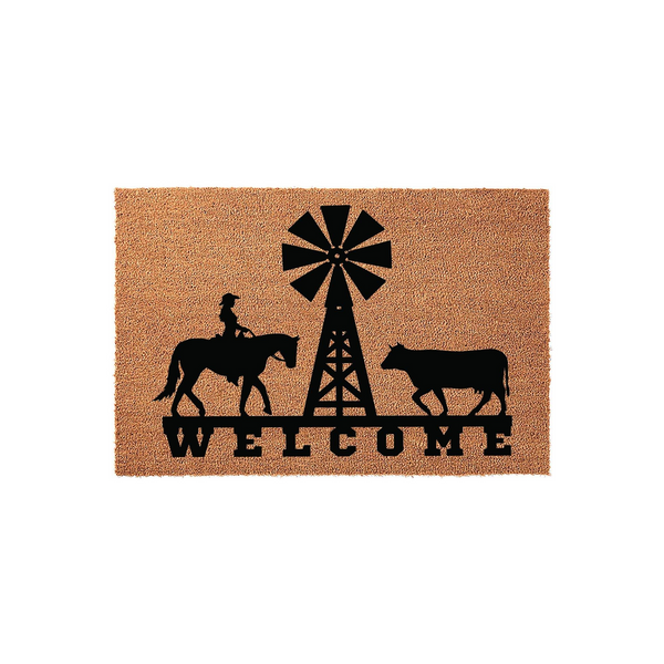 Welcome Horse And Cow Doormat