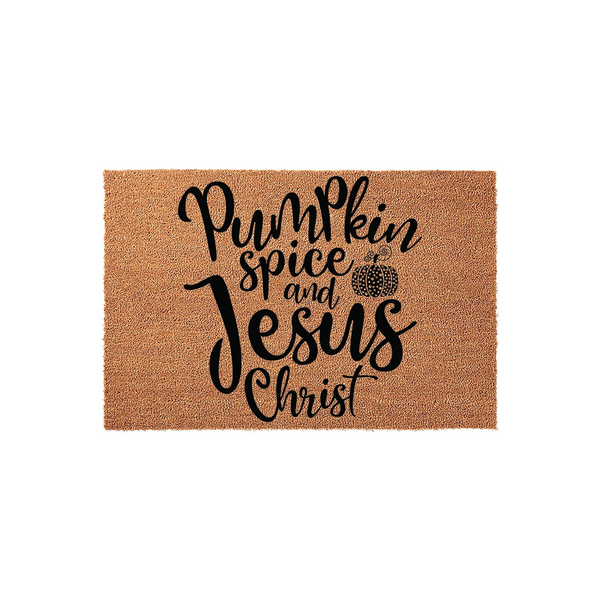 Pumpkin Spice And Jesus Christ Doormat