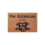 Pit Bull Custom Family Name Doormat