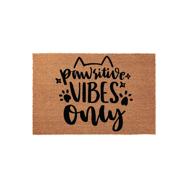 Pawsitive Vibes Only Cat Doormat
