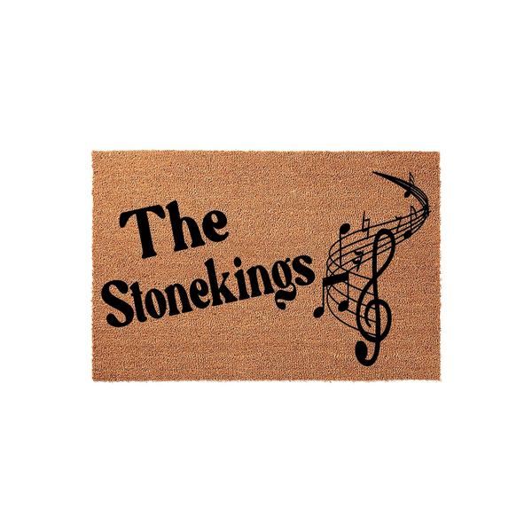 Music Notes Custom Last Name Doormat