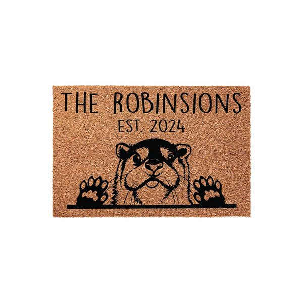 Otter Custom Last Name Doormat