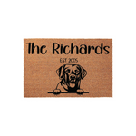 Dog Personalized Last Name Doormat