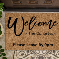 No Place Like Home Leave by 9 Personalized Custom Doormat