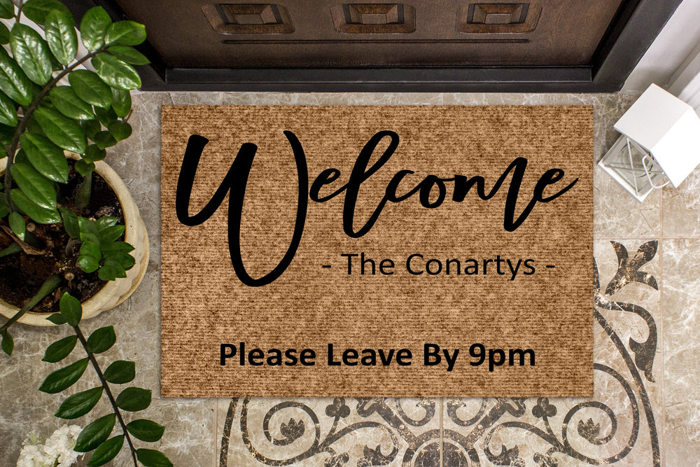 No Place Like Home Leave by 9 Personalized Custom Doormat