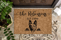 German Shepherd Personalized Custom Doormat
