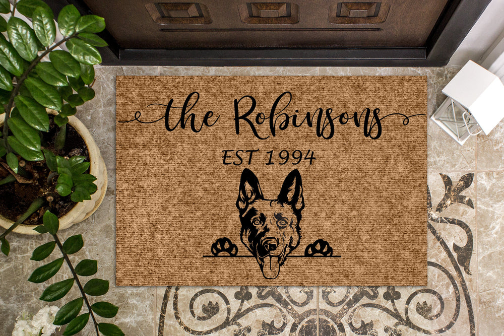 German Shepherd Personalized Custom Doormat