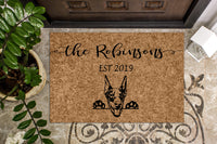 Doberman Pincher Dog Personalized Custom Doormat
