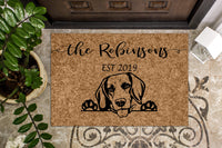 Beagle Dog Personalized Custom Doormat
