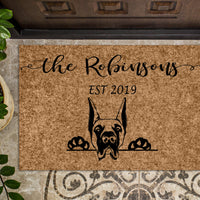 Great Dane Dog Personalized Custom Doormat