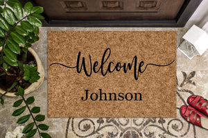 Welcome Last Name Custom Doormat